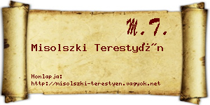 Misolszki Terestyén névjegykártya
